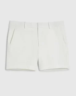 Cream Slim Short Length Stretch Chino Shorts
