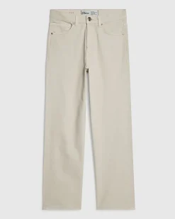 Cream Straight Leg Cropped Jeans