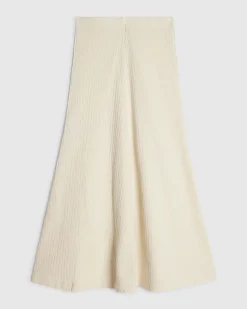 Cream Textured Full Skirt