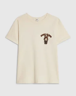 Girls Beige Monster T-Shirt