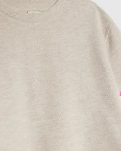 Girls Beige Whipstitch T-Shirt Set