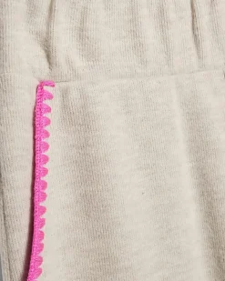Girls Beige Whipstitch T-Shirt Set