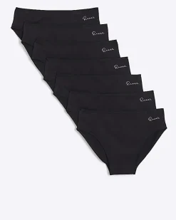 Girls Black Brief 7 Pack