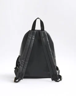 Girls Black Heart Lock Pocket Backpack
