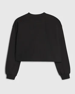 Girls Black Neon Love Graphic Sweatshirt