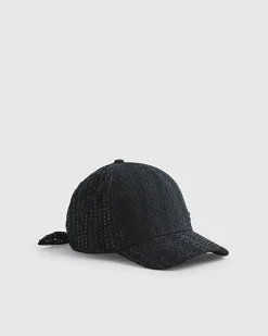 Girls Black Sequin Lace Cap