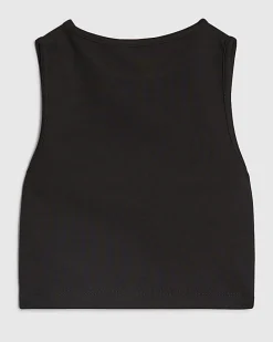 Girls Black Stud Tank Top