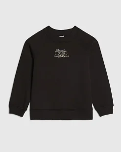 Girls Black Zip Back Detail Sweatshirt