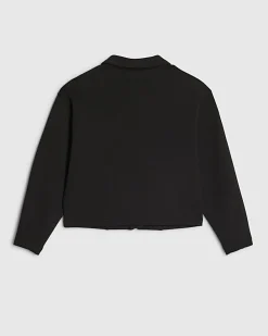 Girls Black Zip Through Jacket
