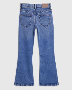 Girls Blue Keychain Flared Jeans
