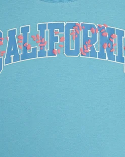 Girls Blue California Floral T-Shirt