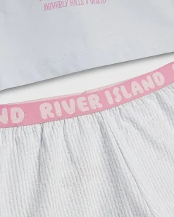 Girls Blue Nap Club Pyjama Set