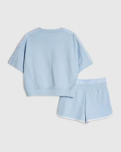 Girls Blue RI Waistband T-Shirt Set