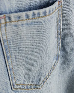 Girls Blue Ripped Straight Jeans