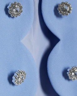 Girls Blue Scallop Skirt Set