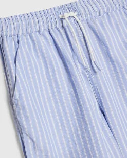 Girls Blue Stripe Trousers