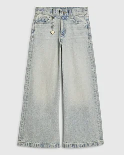 Girls Blue Wide Leg Jeans