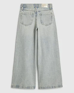 Girls Blue Wide Leg Jeans
