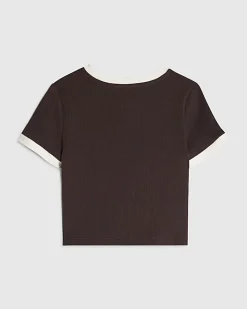 Girls Brown Lace 98 Number T-Shirt