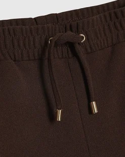 Girls Brown Wide Leg Bow Trousers