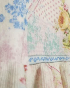 Girls Cream Cabbages & Roses Floral Skirt Set