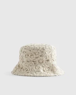 Girls Cream Crochet Hat