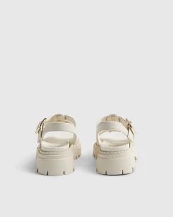 Girls Cream Gladiator Caged Sandals