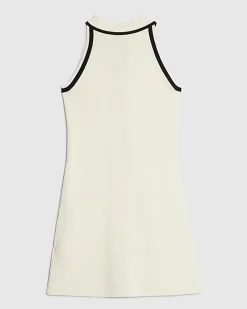 Girls Cream Halter Polo Dress