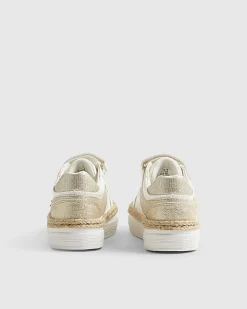 Girls Gold Sea Shell Trainers