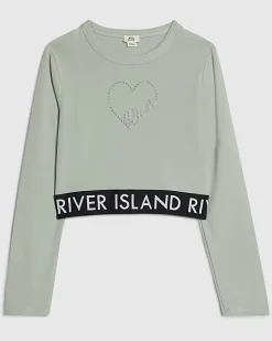 Girls Green River Heart Top