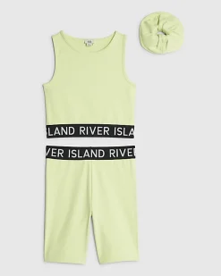 Girls Green Tank Top Set