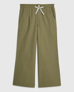Girls Green Wide Leg Jeans
