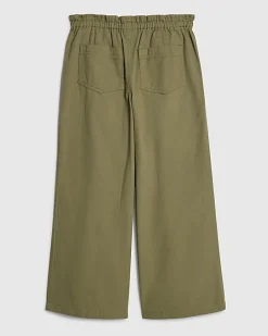 Girls Green Wide Leg Jeans