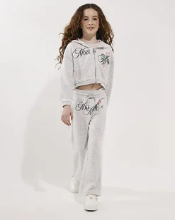 Girls Grey More Amour Tracksuit Set