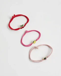 Girls Multi Colour Fruit Pack Of 3 Bracelets