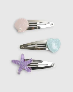 Girls Multi Colour Mermaid Hair Clip Pack