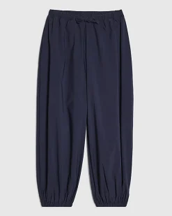 Girls Navy Balloon Leg Trousers