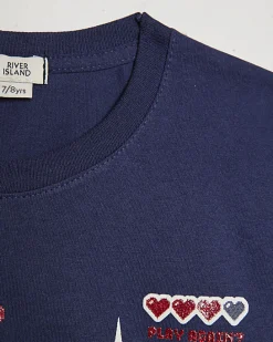 Girls Navy Kpop Cherry Soda T-Shirt