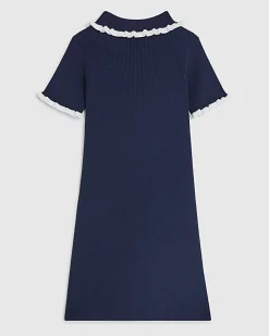 Girls Navy Polo Dress