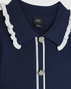 Girls Navy Polo Dress