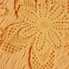 Girls Orange Asymmetric Crochet Flower Dress