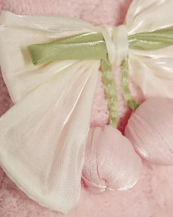 Girls Pink Bow Flower Cardigan