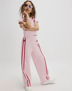 Girls Pink Bow Tracksuit Set