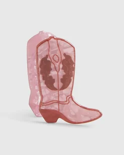 Girls Pink Cowboy Boot Hair Claw Clip