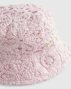 Girls Pink Crochet Hat
