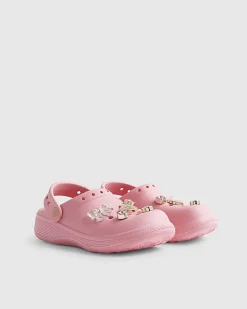 Girls Pink Gem Clogs