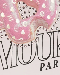 Girls Pink L'amour Donut Boxy T-shirt
