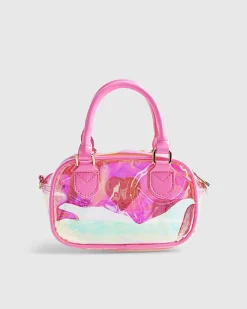 Girls Pink Neon Jelly Small Bag