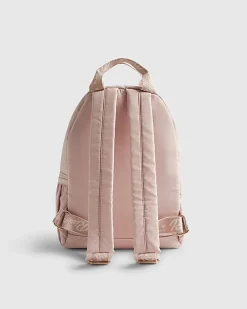 Girls Pink Nylon Script Backpack