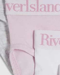 Girls Pink Pack Of 5 Briefs